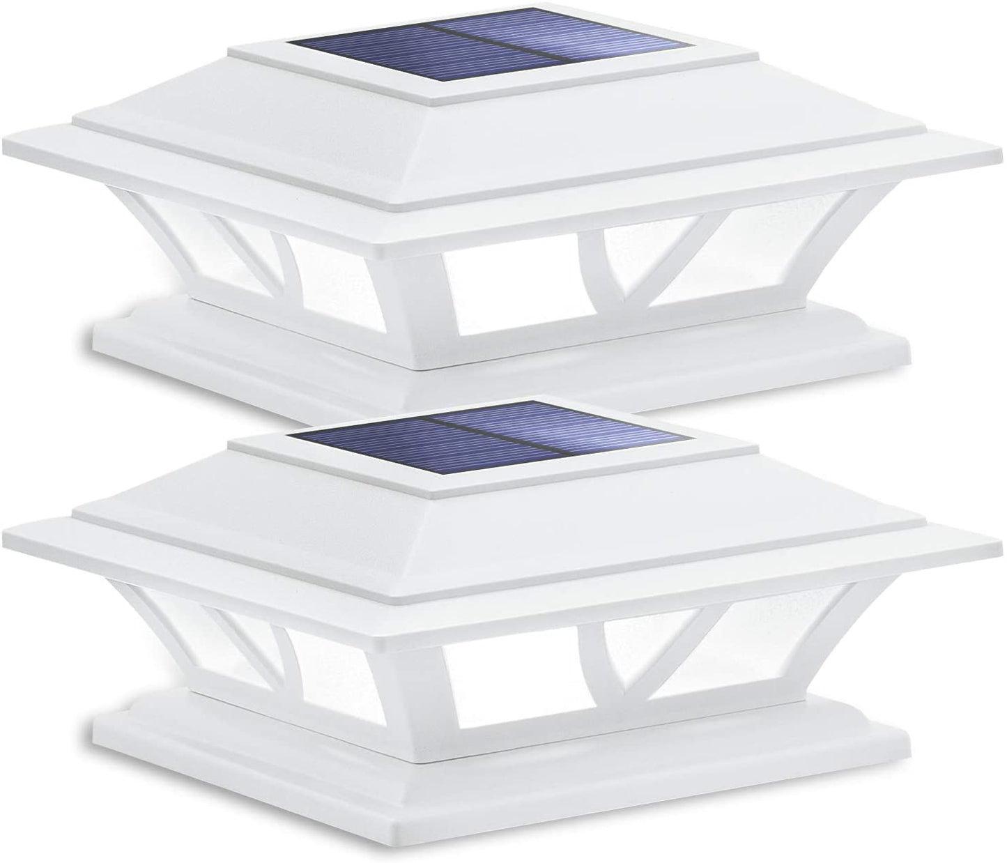 Siedinlar SD0116W Solar Post Lights Outdoor Modes LED Fence Deck Cap